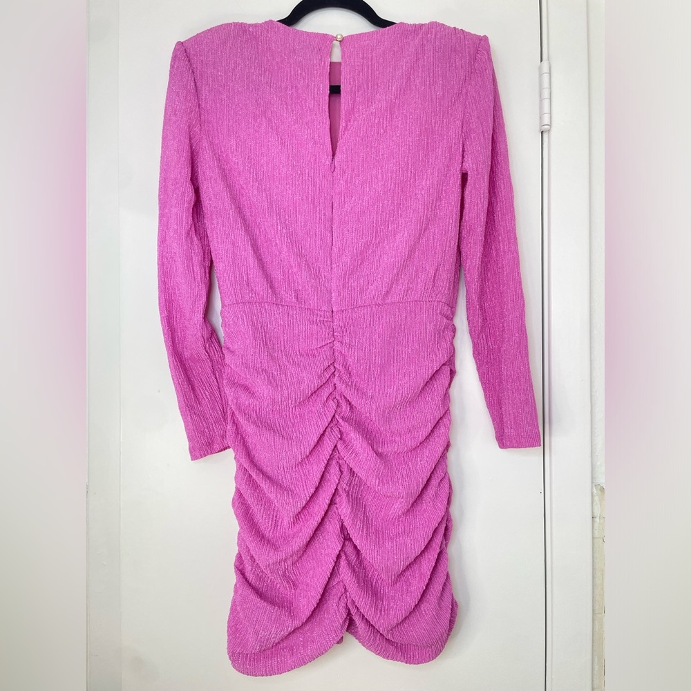 SAYLOR Sonja Ruched Skirt‎ Long Sleeve
Minidress Coctail Pink Orchid Dress - Picture 8 of 15